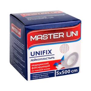 Лейкопластырь фиксирующий Master Uni Unifix 5*500 тканевая основа