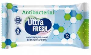 Салфетки влажные Ultra Fresh Antibacteriall №15